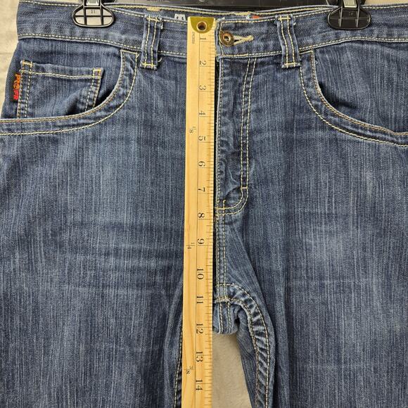 Timberland Pro FR Flame Resistant Bootcut Jeans Mens 34x32 Blue Denim Grunge - Picture 13 of 14